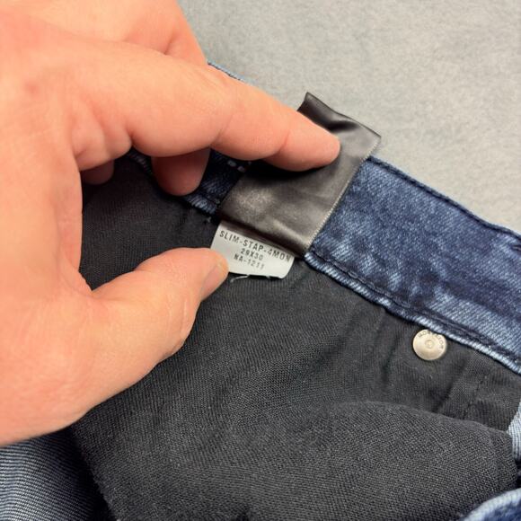 Mott & Bow Men's Slim Staple Jeans Women's 29x30 Blue Italian Denim High-Rise - Picture 6 of 11